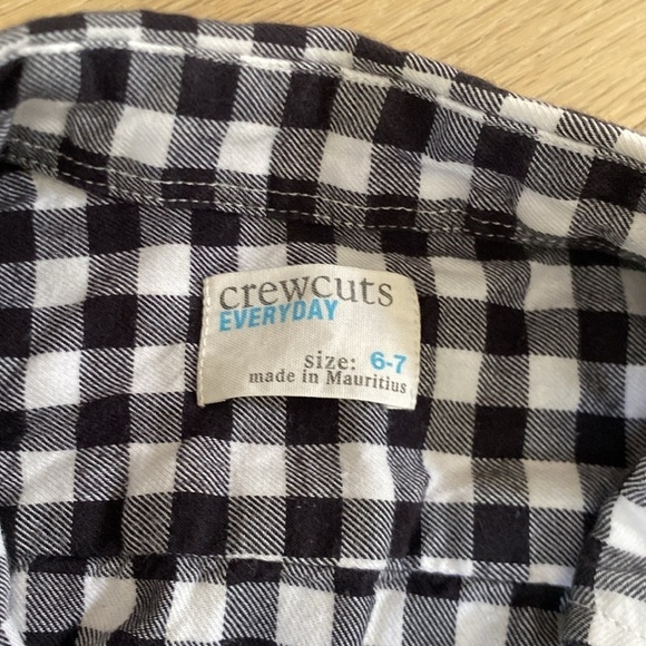 Crewcuts Boys Gingham Washed Shirt size 6-7 - Picture 3 of 4